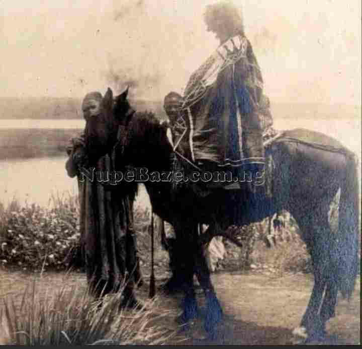 Old Igala man on horse back