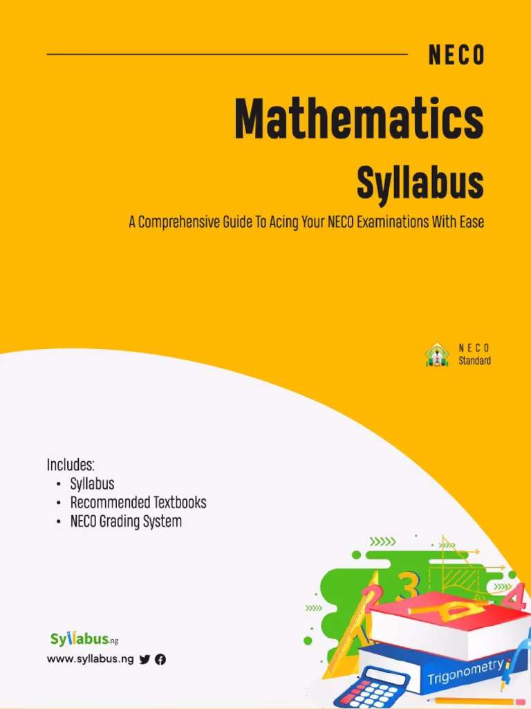 NECO Syllabus For Further Mathematics